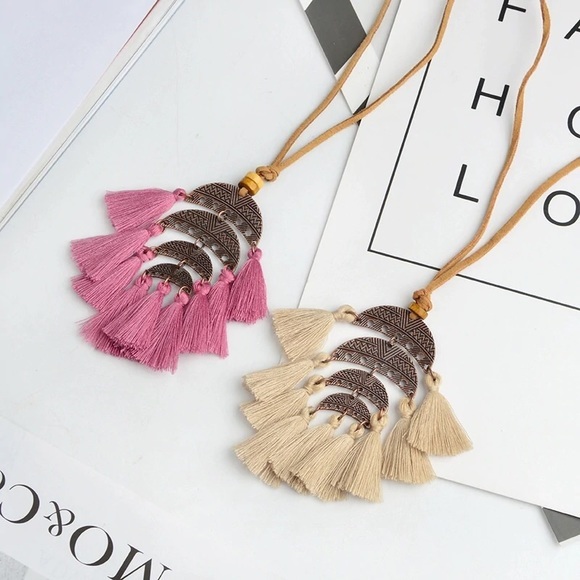 Long Tassel Necklace - Picture 3 of 3